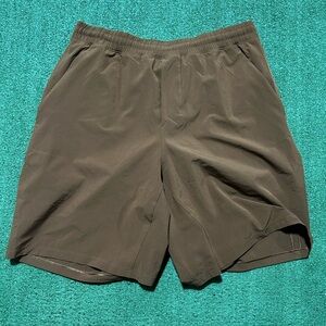 Lululemon Shorts Mens Large Pace Breaker Lined 9" Drawstring Copper Brown Gym